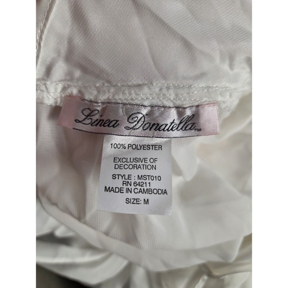 Linea Donatella Sz M Ivory Negligee Babydoll Victorian Bridal Coquette - Picture 5 of 5
